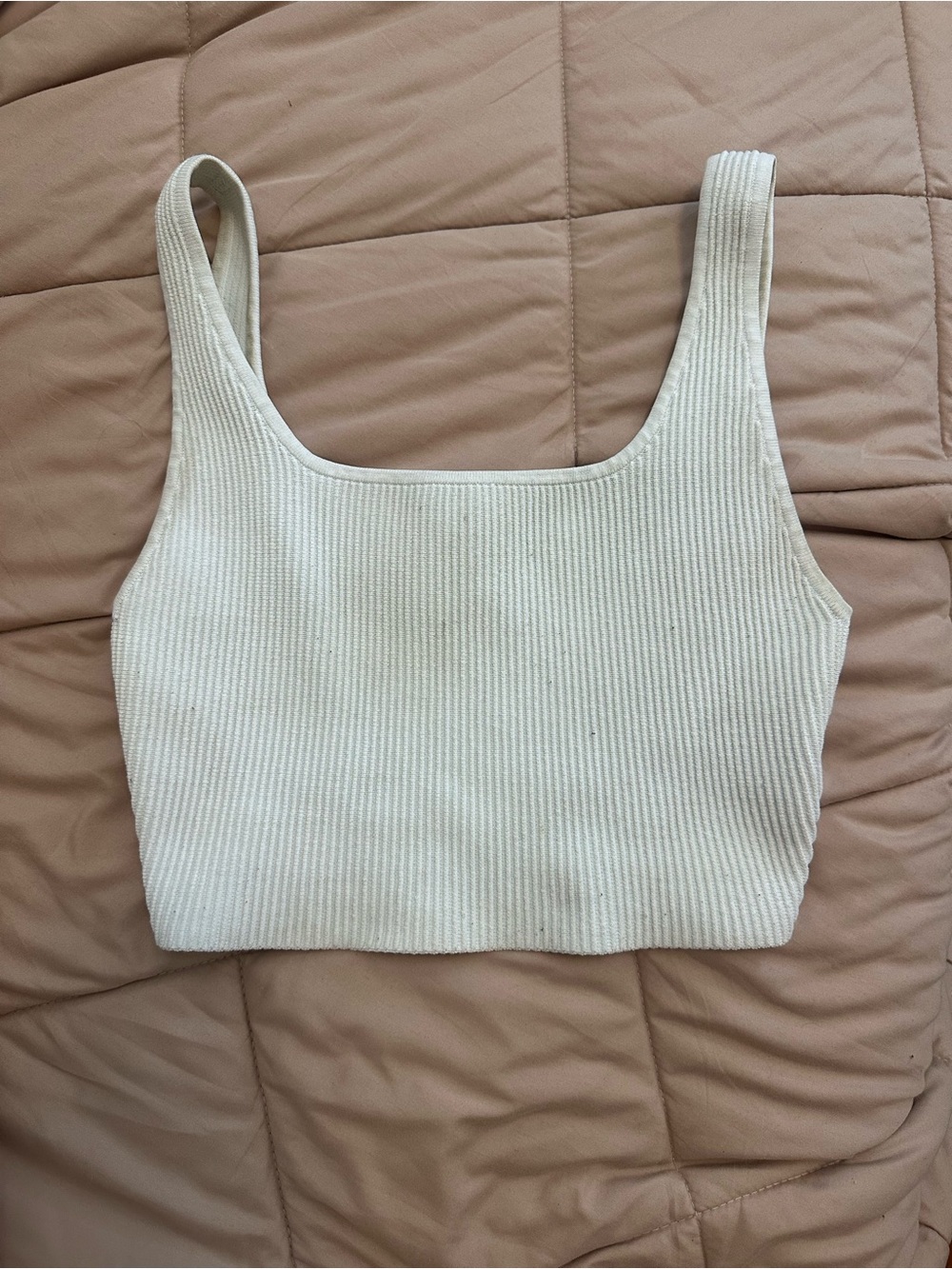 Aritzia Ribbed Square-Neck Crop Tank